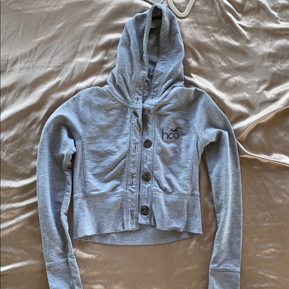 gray cute button jacket - Picture 2 of 2